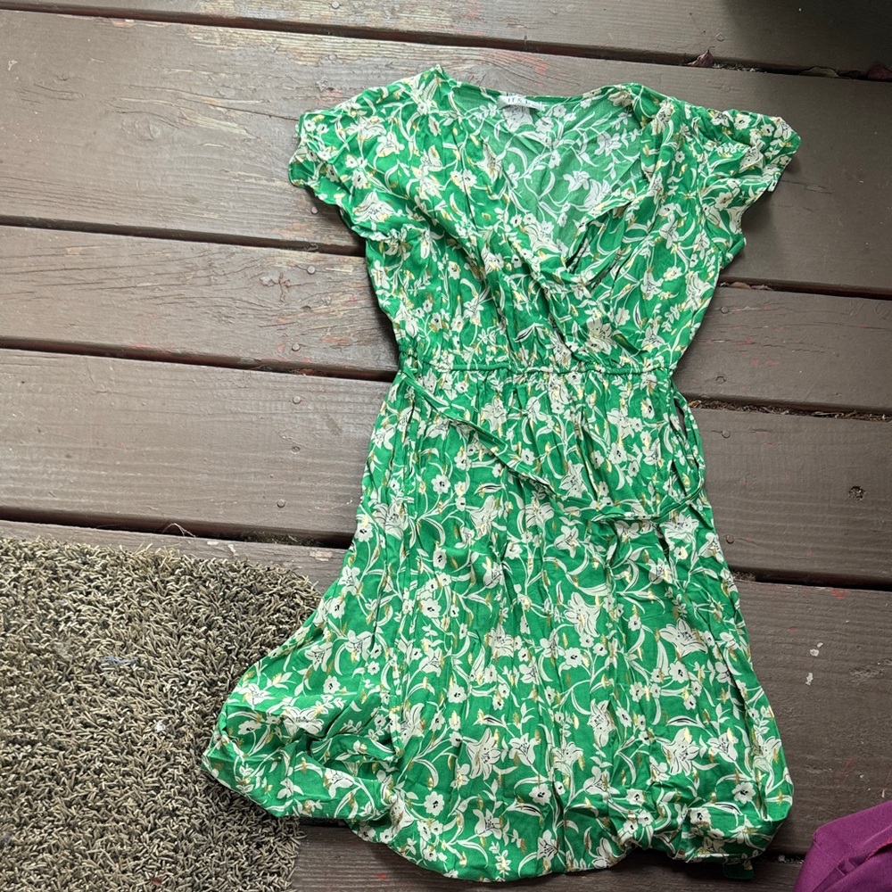 Green Floral Women's Dress